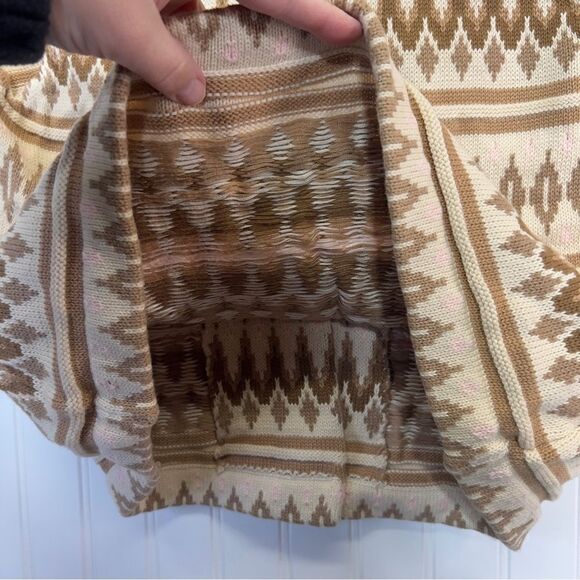 NWT VTG Ralph Lauren Chaps Womens Vest Size L Cotton Aztec cowboy beige pink - Picture 10 of 16